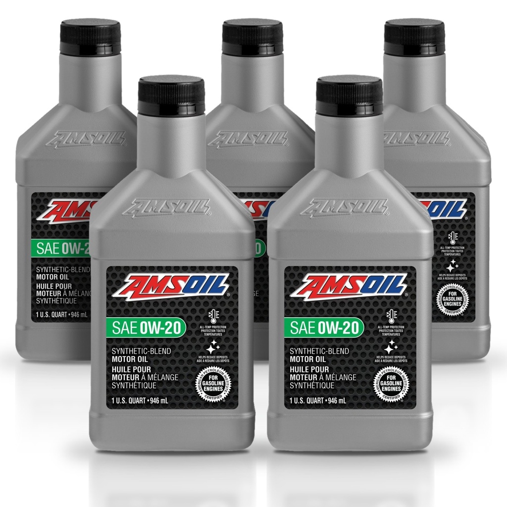 KIT DE 5 ACEITES 0W20 SEMI SINTETICO