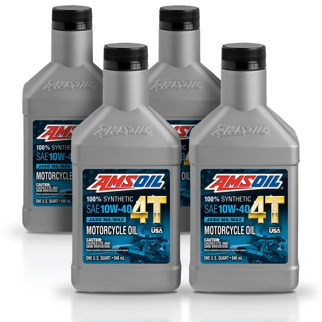 Kit De 4 Aceites 10W40 Sintetico 4T Performance 4-Stroke Motorcycle Oil