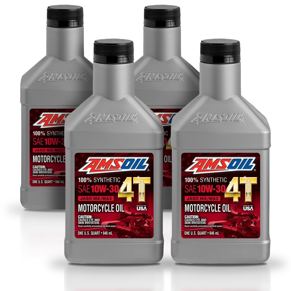 Kit De 4 Aceites 10W30 Sintético 4T Performance 4-Stroke Motorcycle Oil
