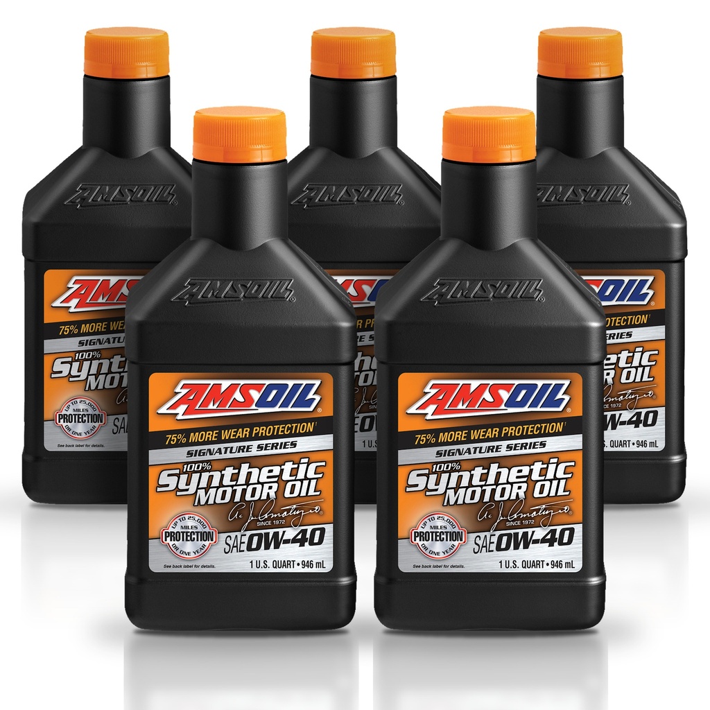 Kit De 5 Aceites De Motor 0w40 Amsoil Signature Sintetico