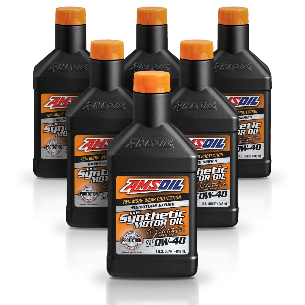 Kit De 6 Aceites De Motor 0w40 Amsoil Signature Sintetico 6L