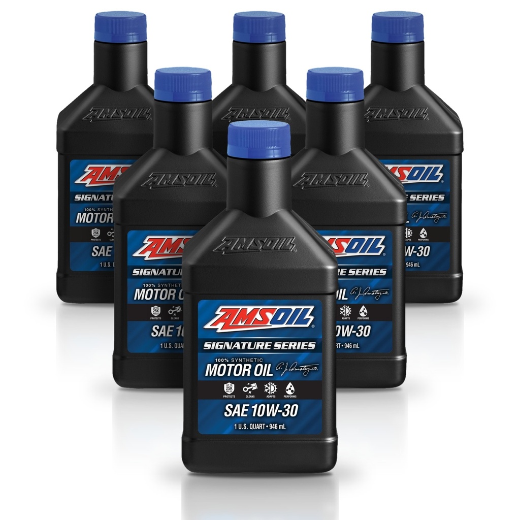 Kit De 6 Aceites De Motor 10w30 Amsoil Signature  Sintetico 6L