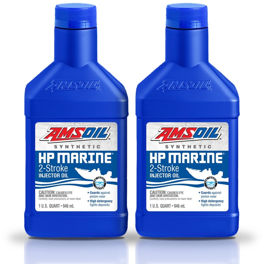 Kit De 2 Aceites Motor 2 Tiempos Marine Amsoil Sintético