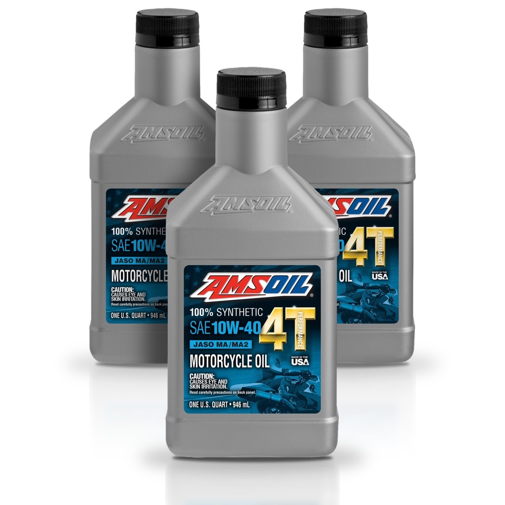 Kit 3 Piezas 10W40 Aceite Sintético 4T Moto
