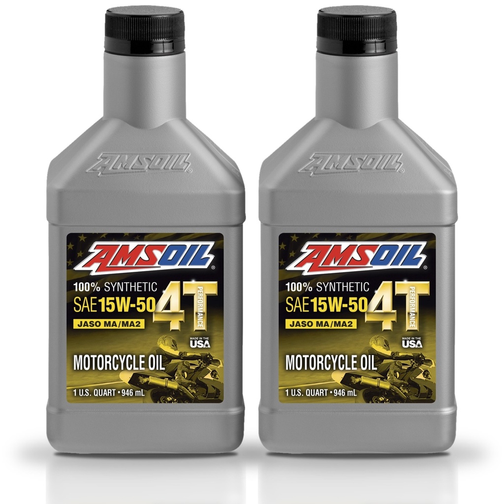 Kit 2 aceites 15W50 100% Synthetic 4T Performance 4-Stroke Motorcycle Oil