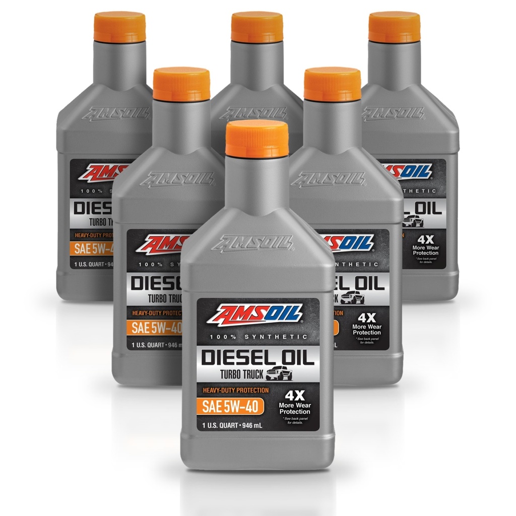 KIT De 6 Aceites w40 Diesel 100% Sintético Amsoil Trabajo Pesado 6l