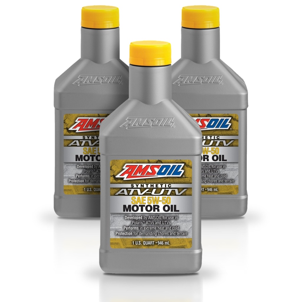 Kit De 3 Aceite De Motor 5w50 Amsoil Avt/uvt 100% Sintético 3l