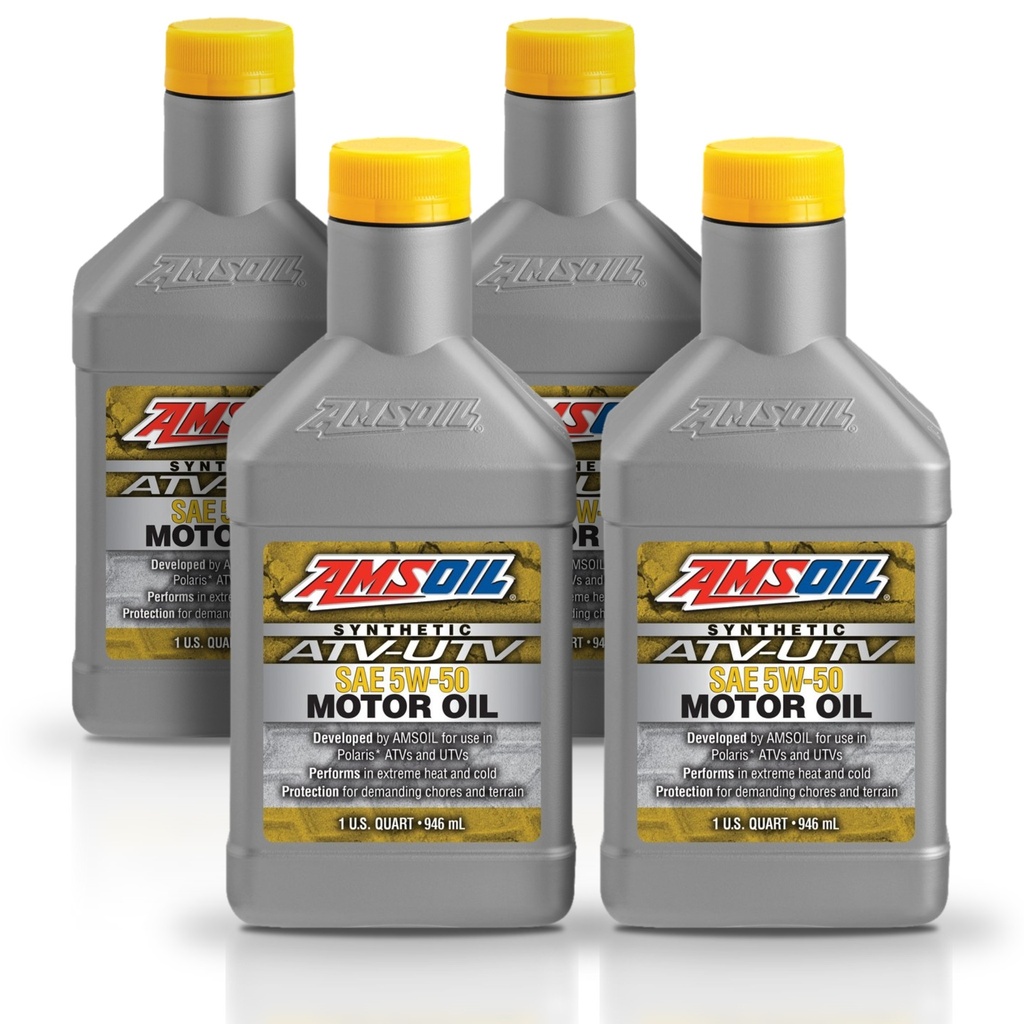 KIT De 4 Aceite De Motor 5w50 Amsoil Avt/uvt 100% Sintético 4l
