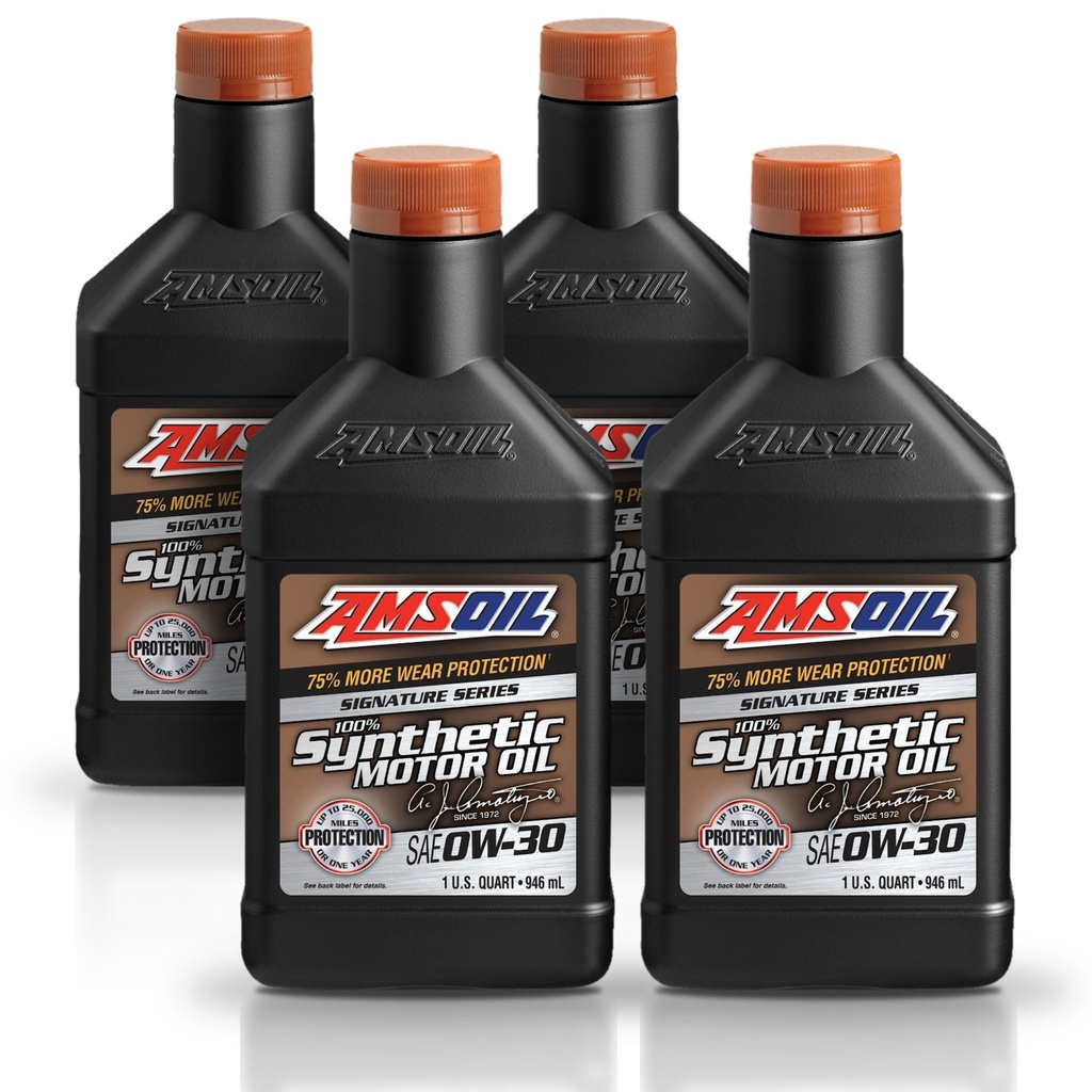 Kit De 4 Aceites Motor 0w30 Amsoil Signature 100% Sintetico 4l