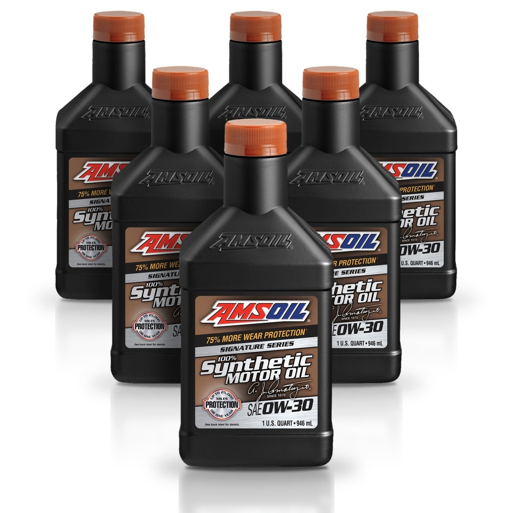 Kit De 6 Aceites Motor 0w30 Amsoil Signature 100% Sintetico