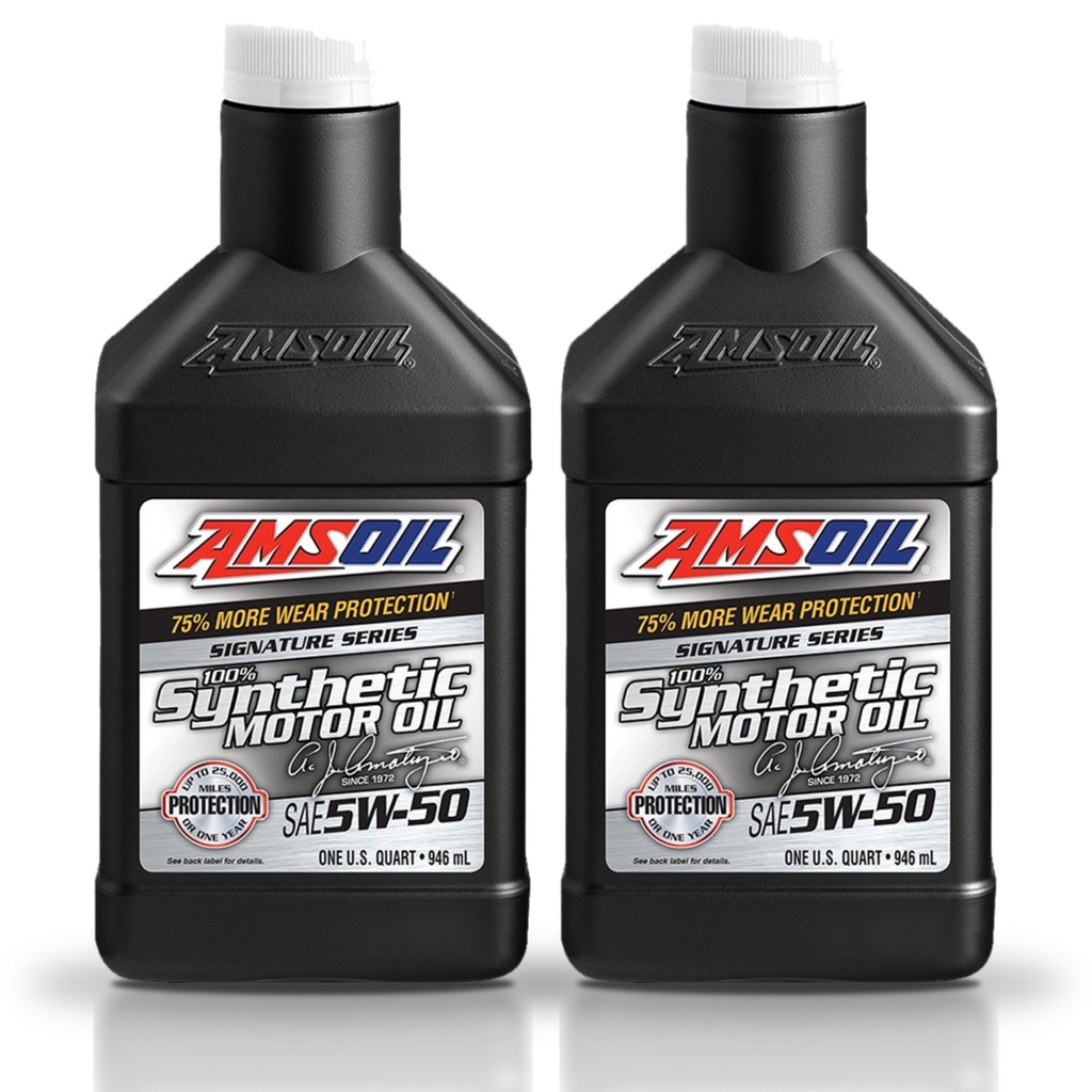 KIT De 2 Aceite De Motor 5w50 Amsoil Signature 100% Sintetico