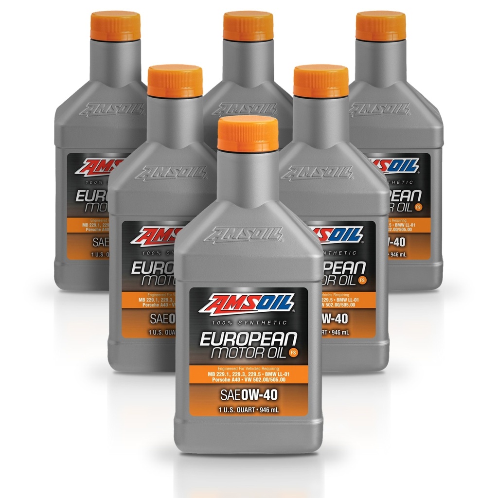 Kit De 6 aceite 0w40 100% Sintetico Formula Europea Amsoil 6l