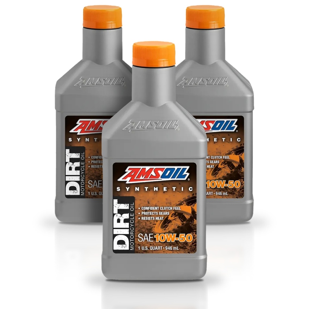 [KIT-AMDB50QT-3L] Kit De 3 Aceites 10w50 Para Motocicleta 100% Sintetico Amsoil 3l