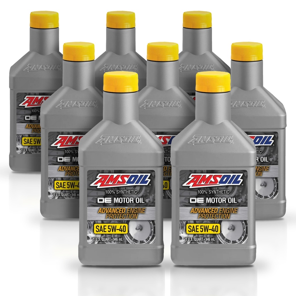 Kit De 8 Aceite De Motor 5w40 Oe 100% Sintetico Amsoil 8L