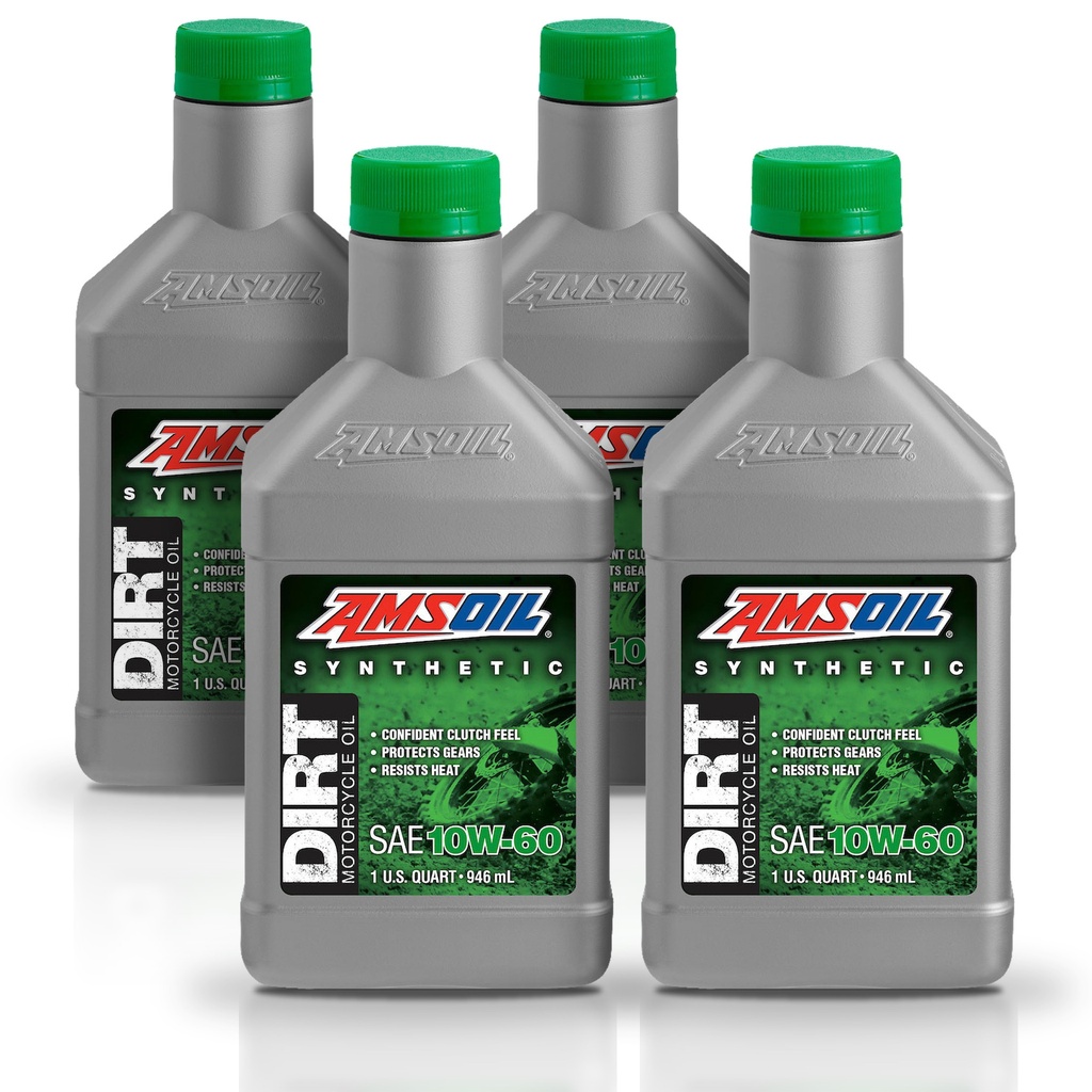 Kit de 4 Aceites 10w60 Para Motocicleta Amsoil 100% Sintetico 4l