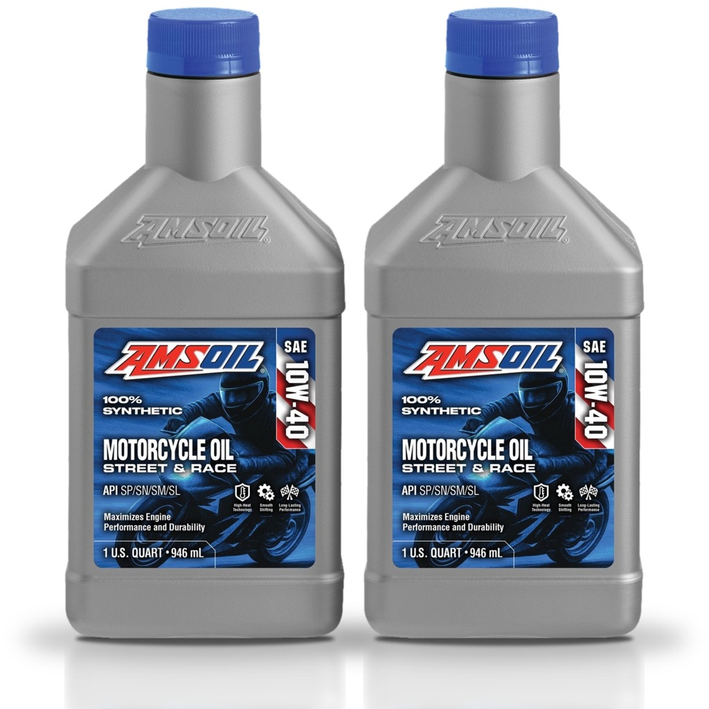 Kit De 2 Aceites Para Motocicleta 10w40 Amsoil Metrico Premium 2L