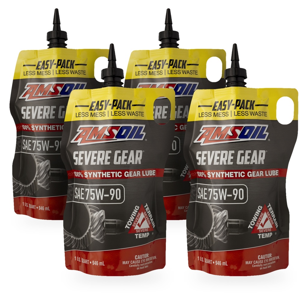 Kit De 4 Aceite 75w90 Transmision 100% Sintético Amsoil Gear 4l