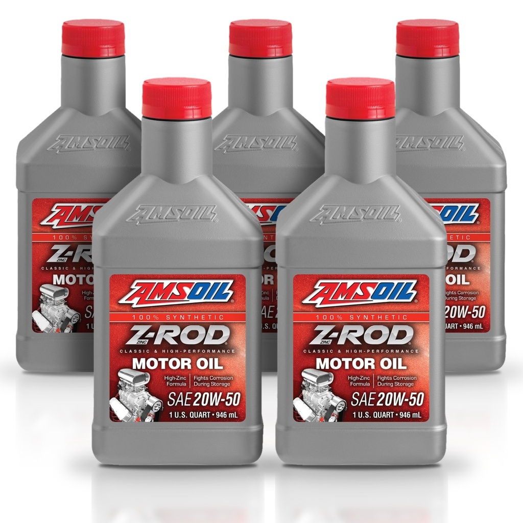 Kit de 5 Aceites 20w50 Amsoil 100% Sintetico Alto Zinc Litro Premium