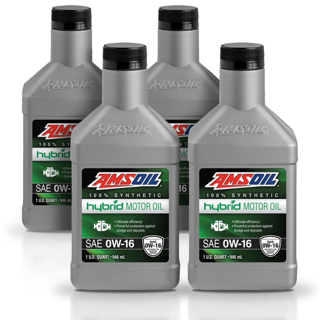 Kit De 4 Aceite De Motor 0w16 Hibrido Amsoil 100% Sintetico 4l