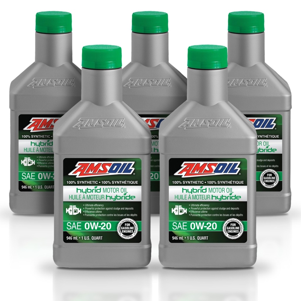 Kit De 5 Aceites 0w20 Amsoil 100% Sintetico Motores Hibridos 5l