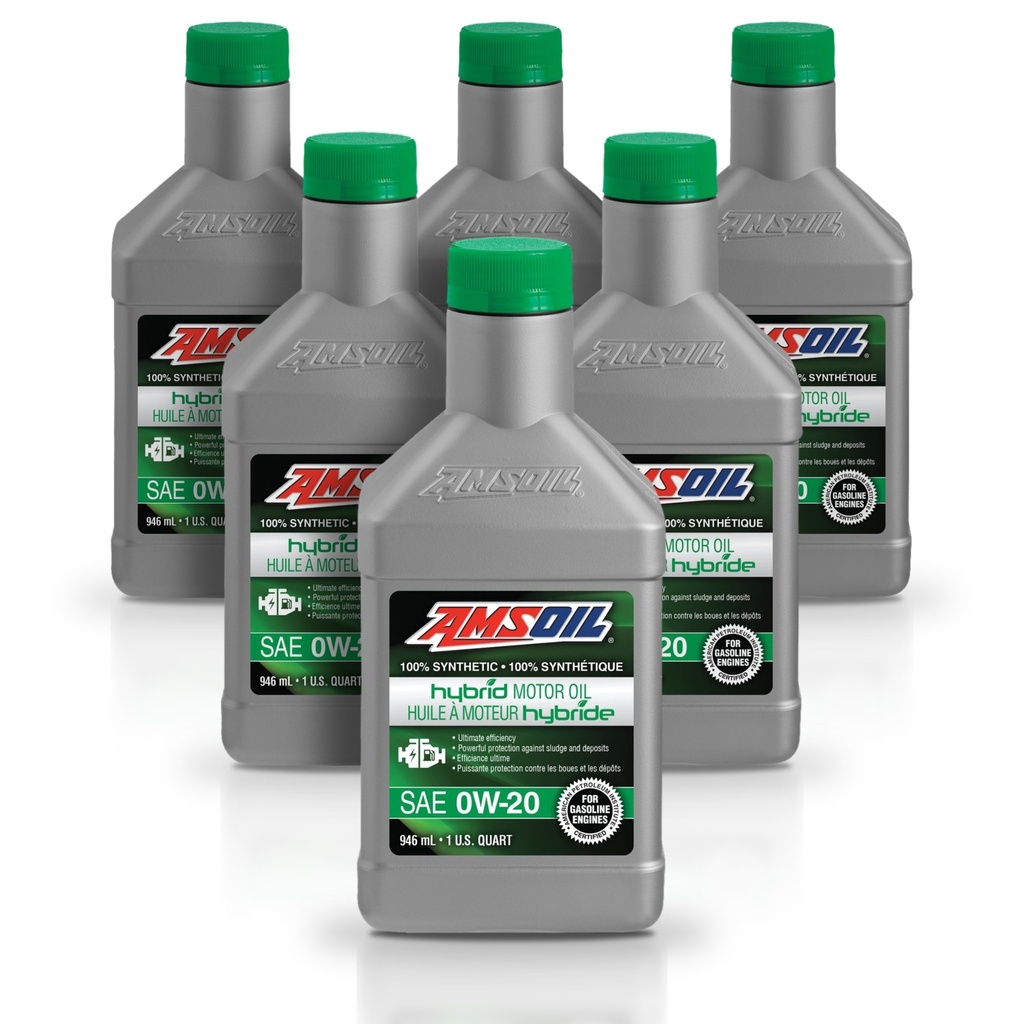 Kit De 6 Aceites 0w20 Amsoil 100% Sintetico Motores Hibridos 6l