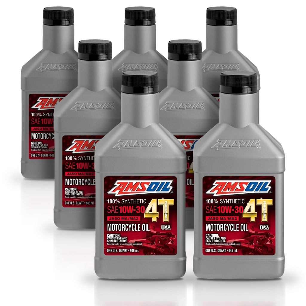 Kit 7 Litros 10W-30 100% Synthetic 4T Performance 4-Stroke Motorcycle Oil AMSOIL