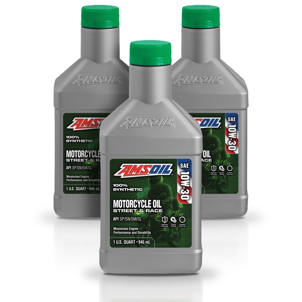 Kit 3 Litros 10W-30 Synthetic Motorcycle Oil AMSOIL