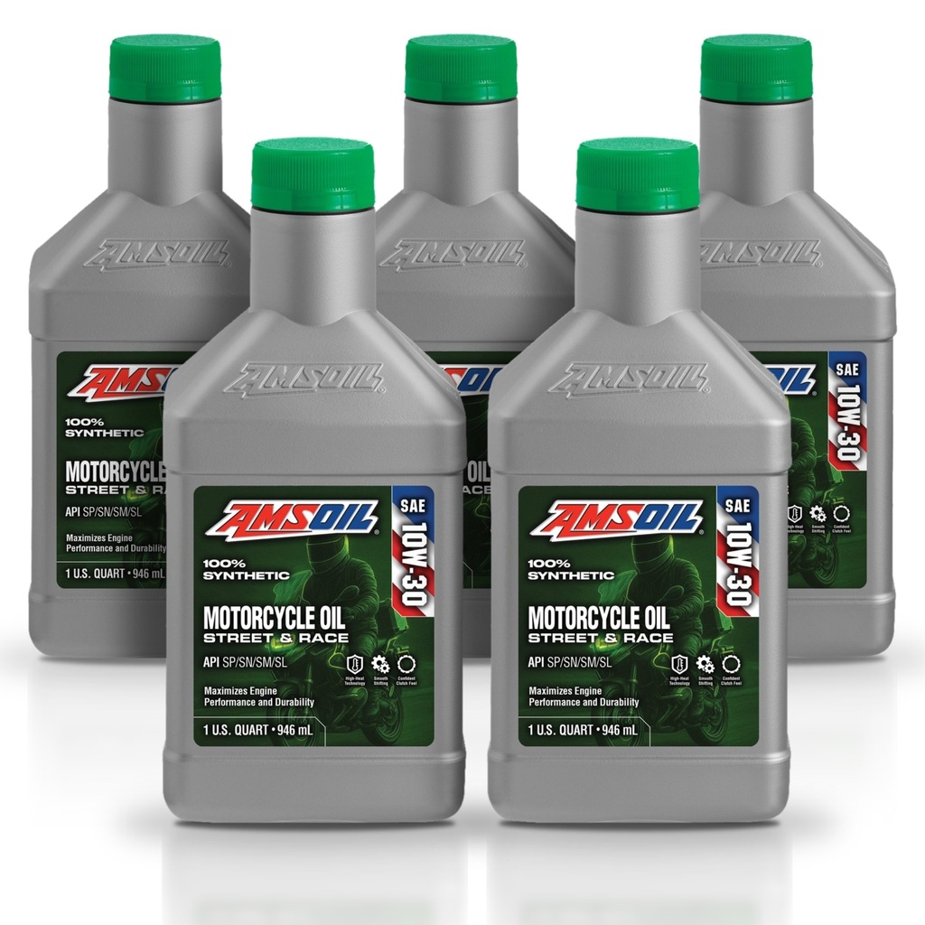 Kit 5 Litros 10W-30 Synthetic Motorcycle Oil AMSOIL
