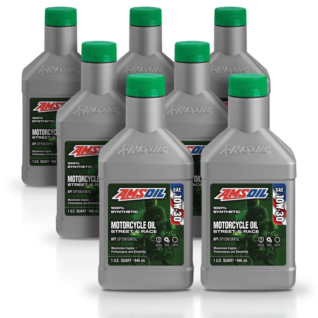 Kit 7 Litros 10W-30 Synthetic Motorcycle Oil AMSOIL