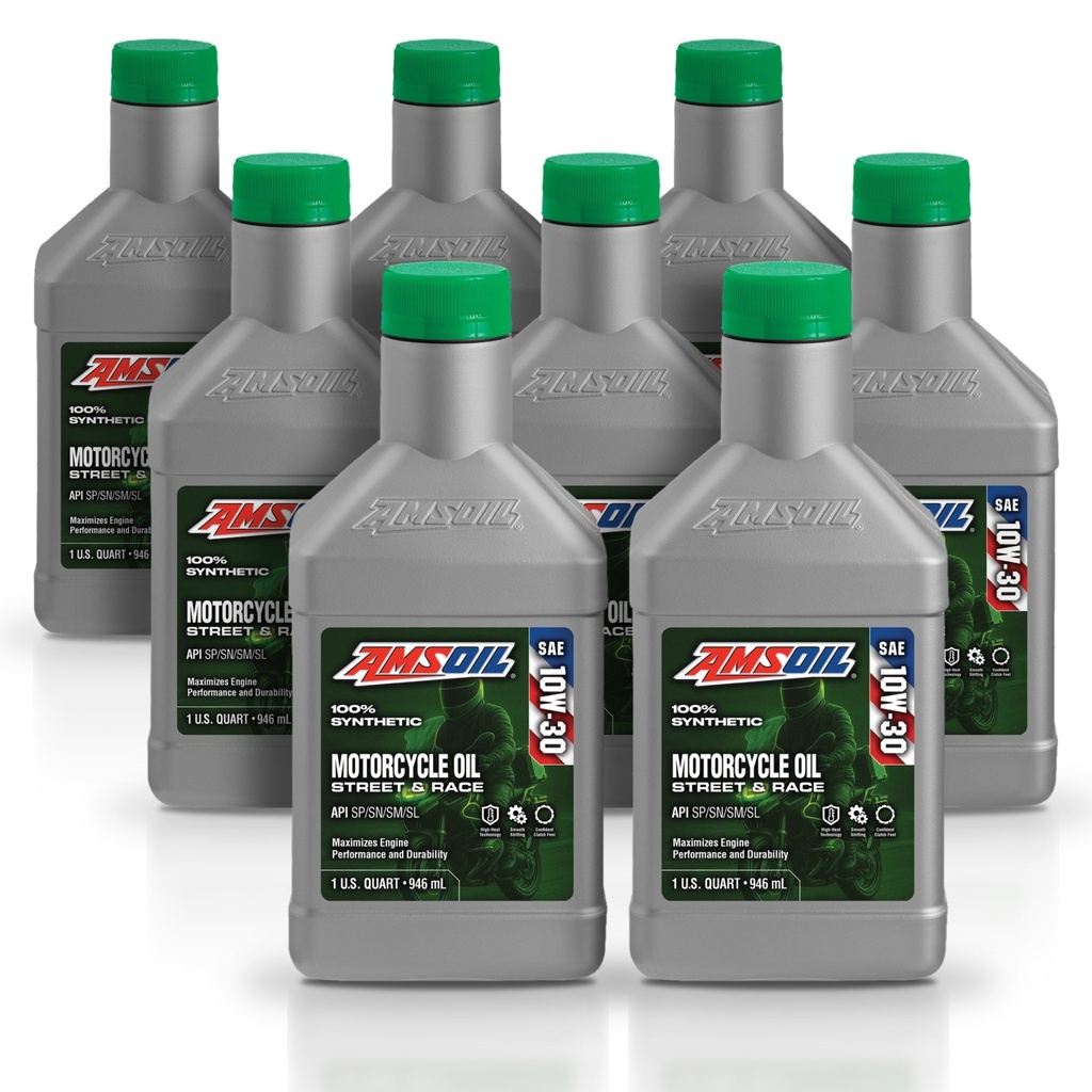 Kit 8 Litros 10W-30 Synthetic Motorcycle Oil AMSOIL