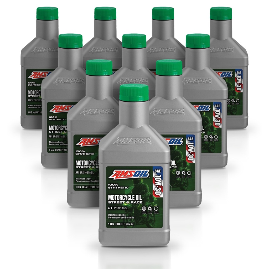 Kit 10 Litros 10W-30 Synthetic Motorcycle Oil AMSOIL