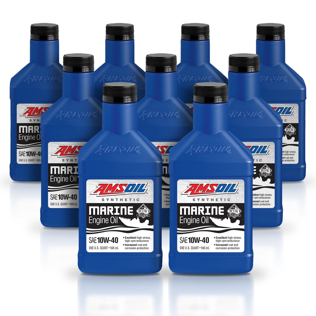 Kit 9 Litros 10W-40 Formula 4-Stroke® Marine Synthetic Oil AMSOIL
