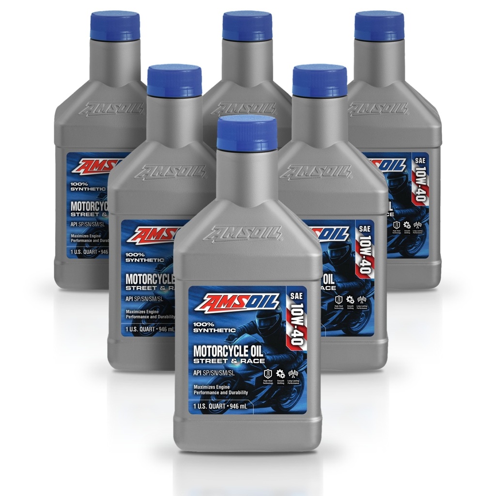 Kit 6 Litros 10W-40 Synthetic Motorcycle Oil AMSOIL