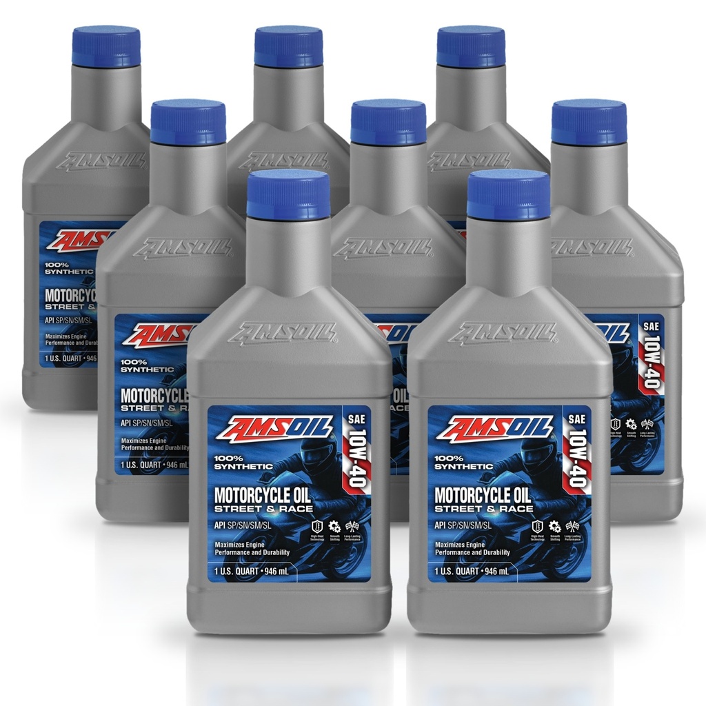 Kit 8 Litros 10W-40 Synthetic Motorcycle Oil AMSOIL