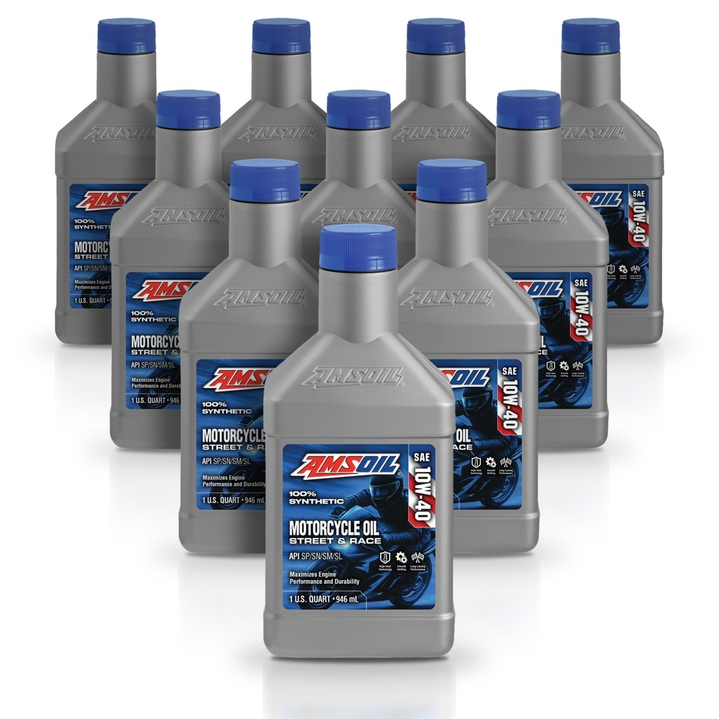 Kit 10 Litros 10W-40 Synthetic Motorcycle Oil AMSOIL