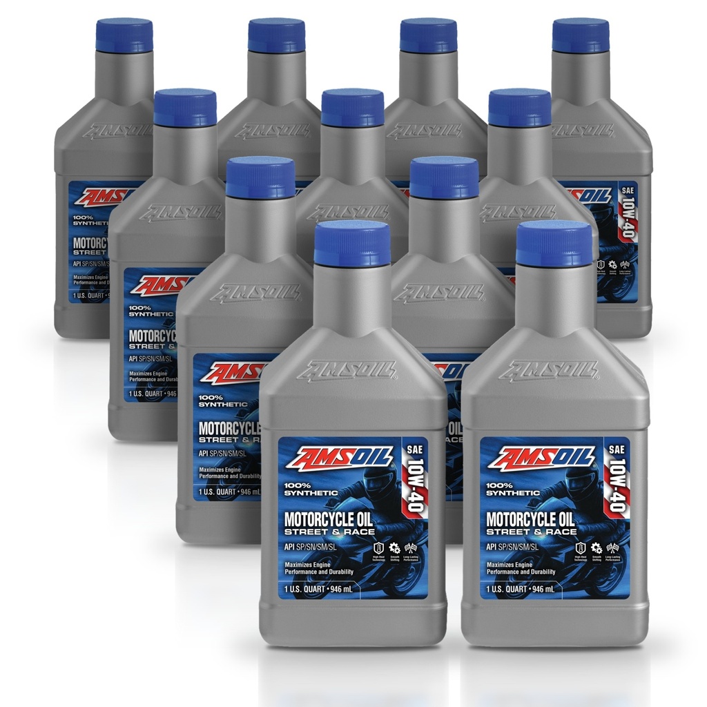 Kit 11 Litros 10W-40 Synthetic Motorcycle Oil AMSOIL