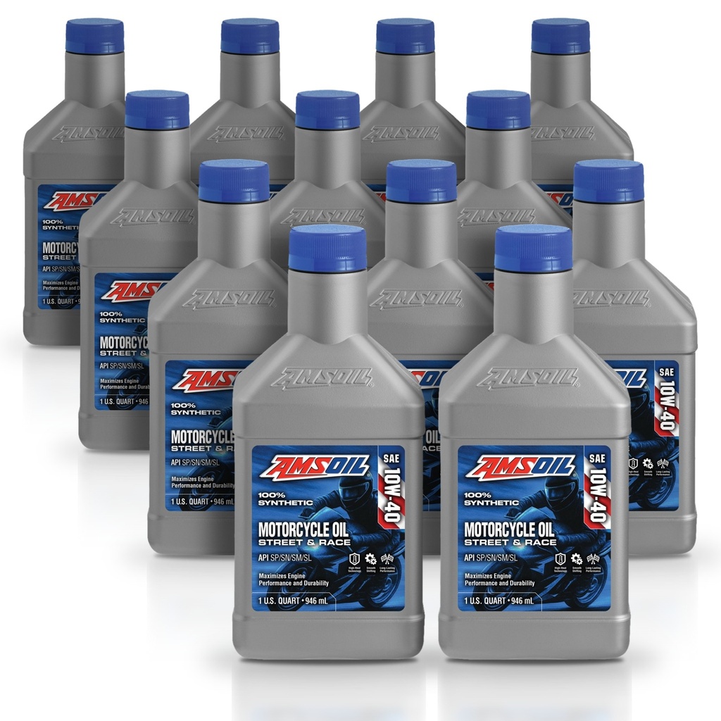 Kit 12 Litros 10W-40 Synthetic Motorcycle Oil AMSOIL