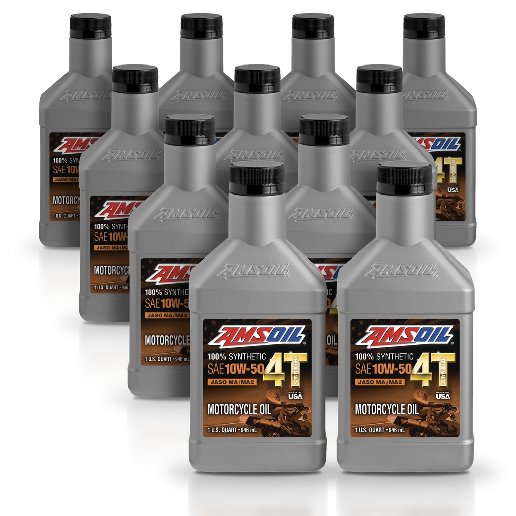 Kit 11 Litros 10W-50 100% Synthetic 4T Performance 4-Stroke Motorcycle Oil AMSOIL