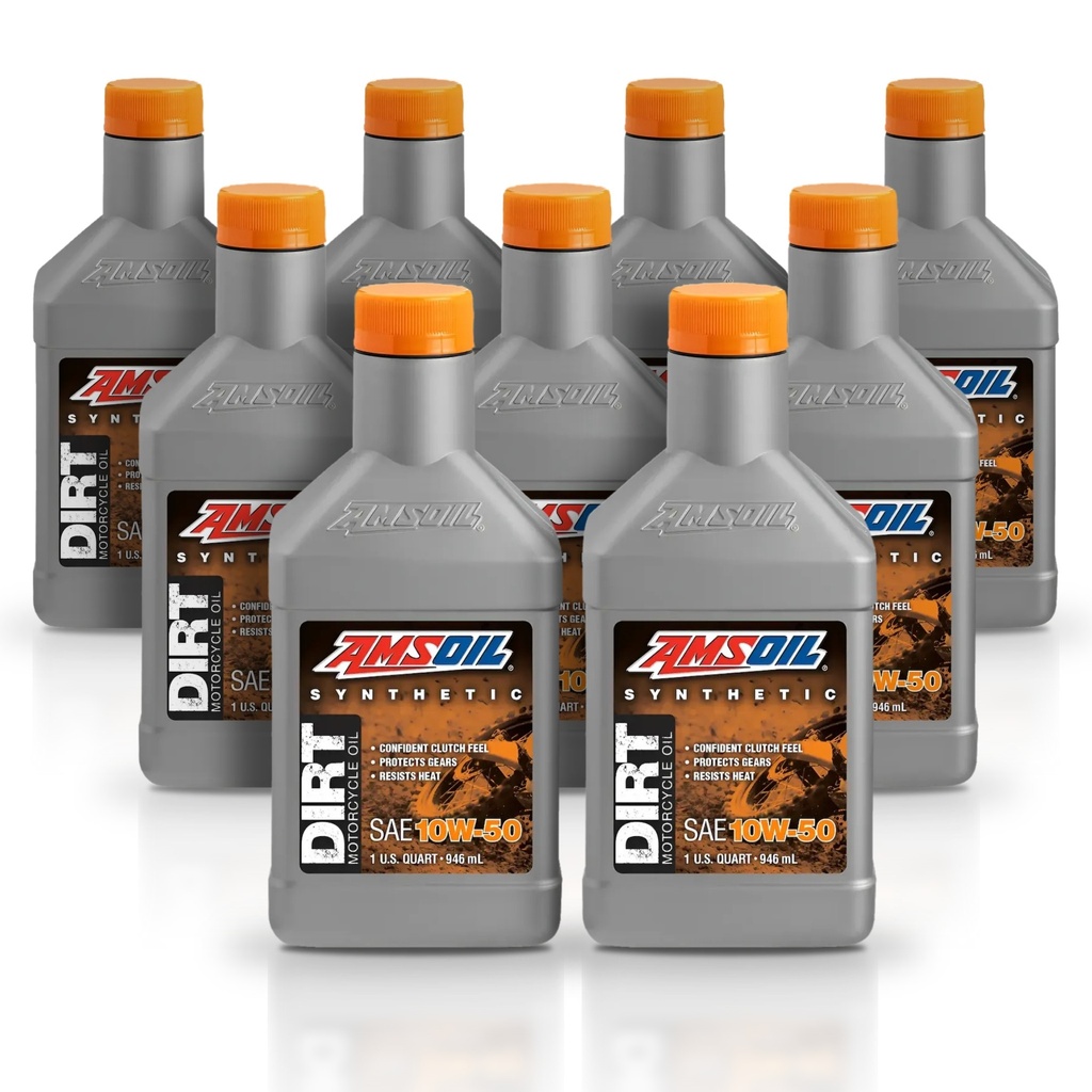 Kit 9 Litros 10W-50 Synthetic Dirt Bike Oil AMSOIL