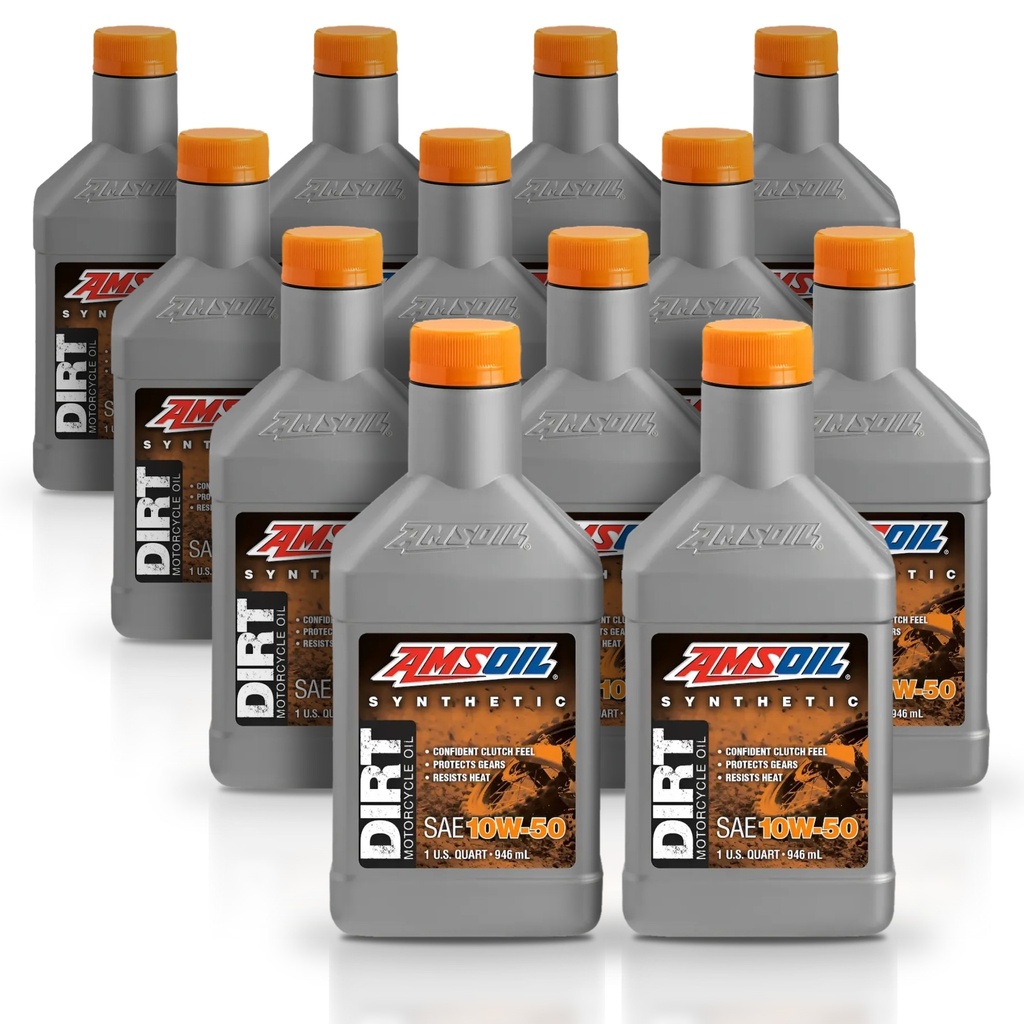 Kit 12 Litros 10W-50 Synthetic Dirt Bike Oil AMSOIL