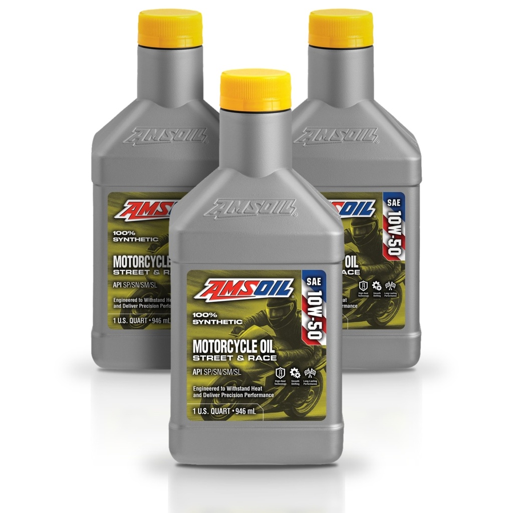 Kit 3 Litros 10W-50 Synthetic Metric Motorcycle Oil AMSOIL