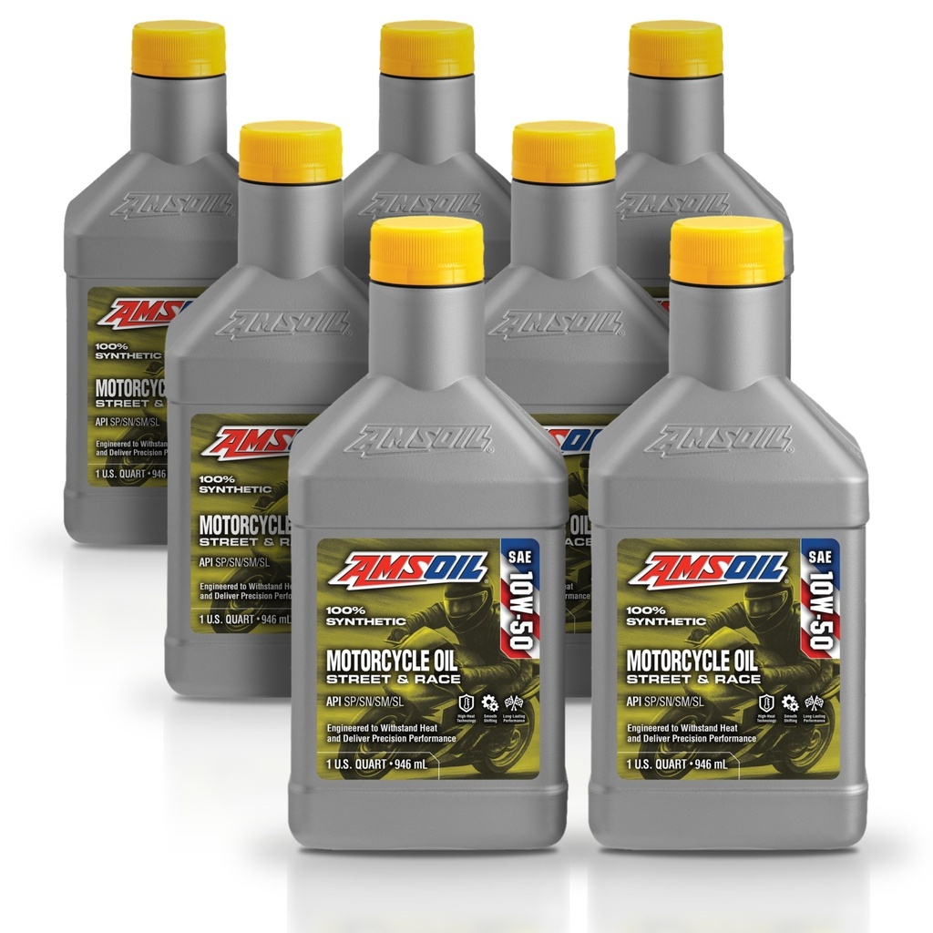 Kit 7 Litros 10W-50 Synthetic Metric Motorcycle Oil AMSOIL
