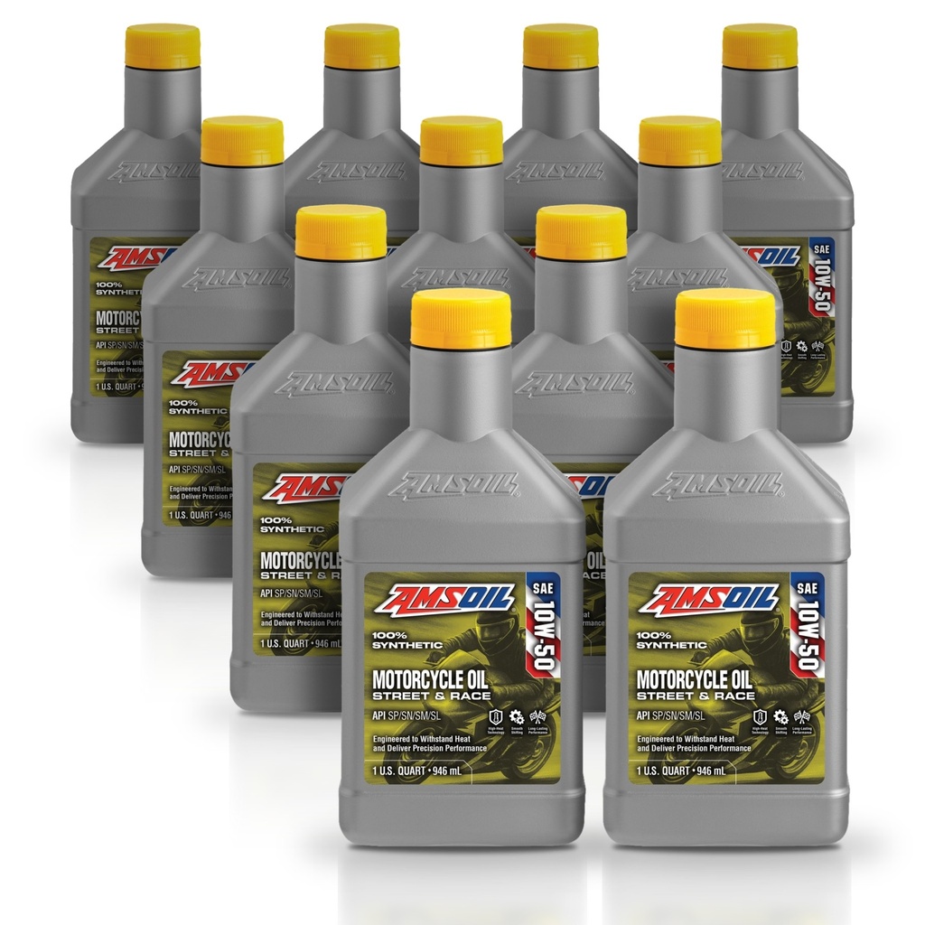 Kit 11 Litros 10W-50 Synthetic Metric Motorcycle Oil AMSOIL