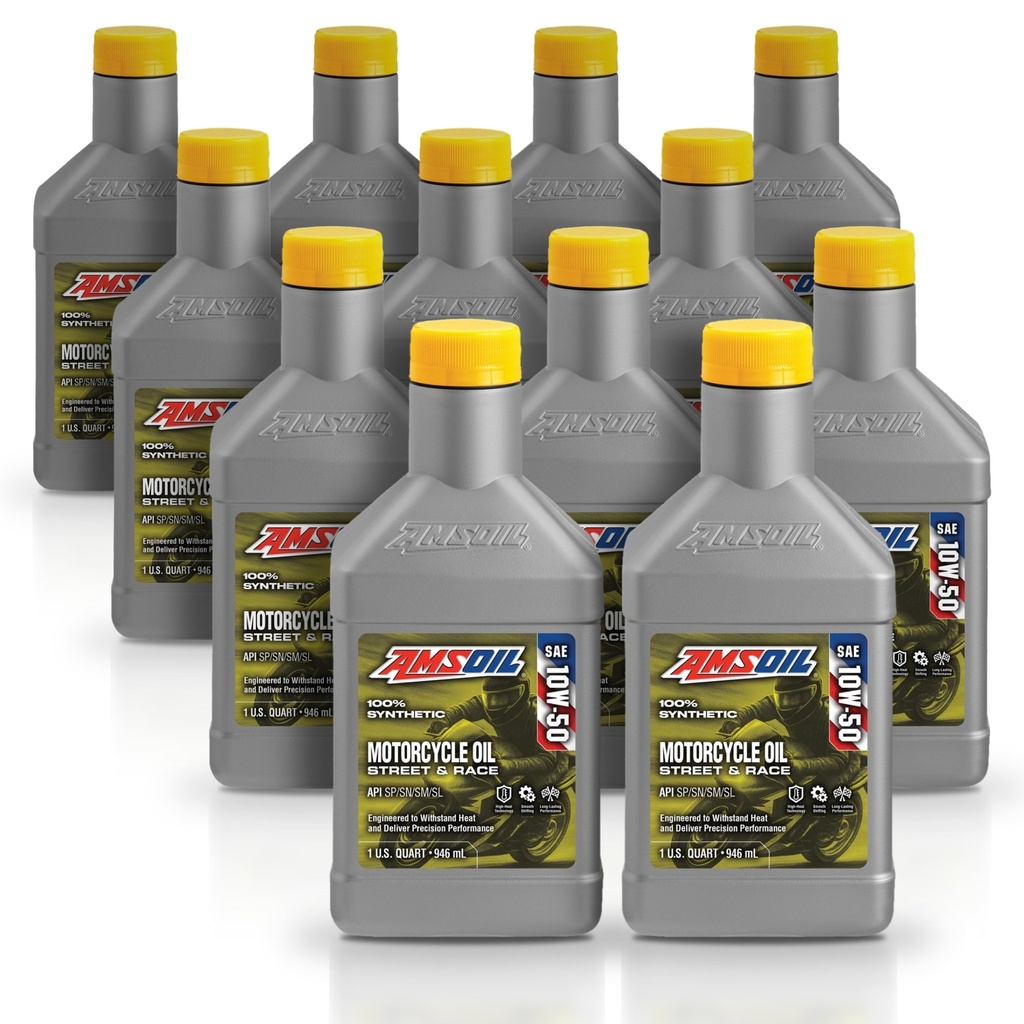 Kit 12 Litros 10W-50 Synthetic Metric Motorcycle Oil AMSOIL