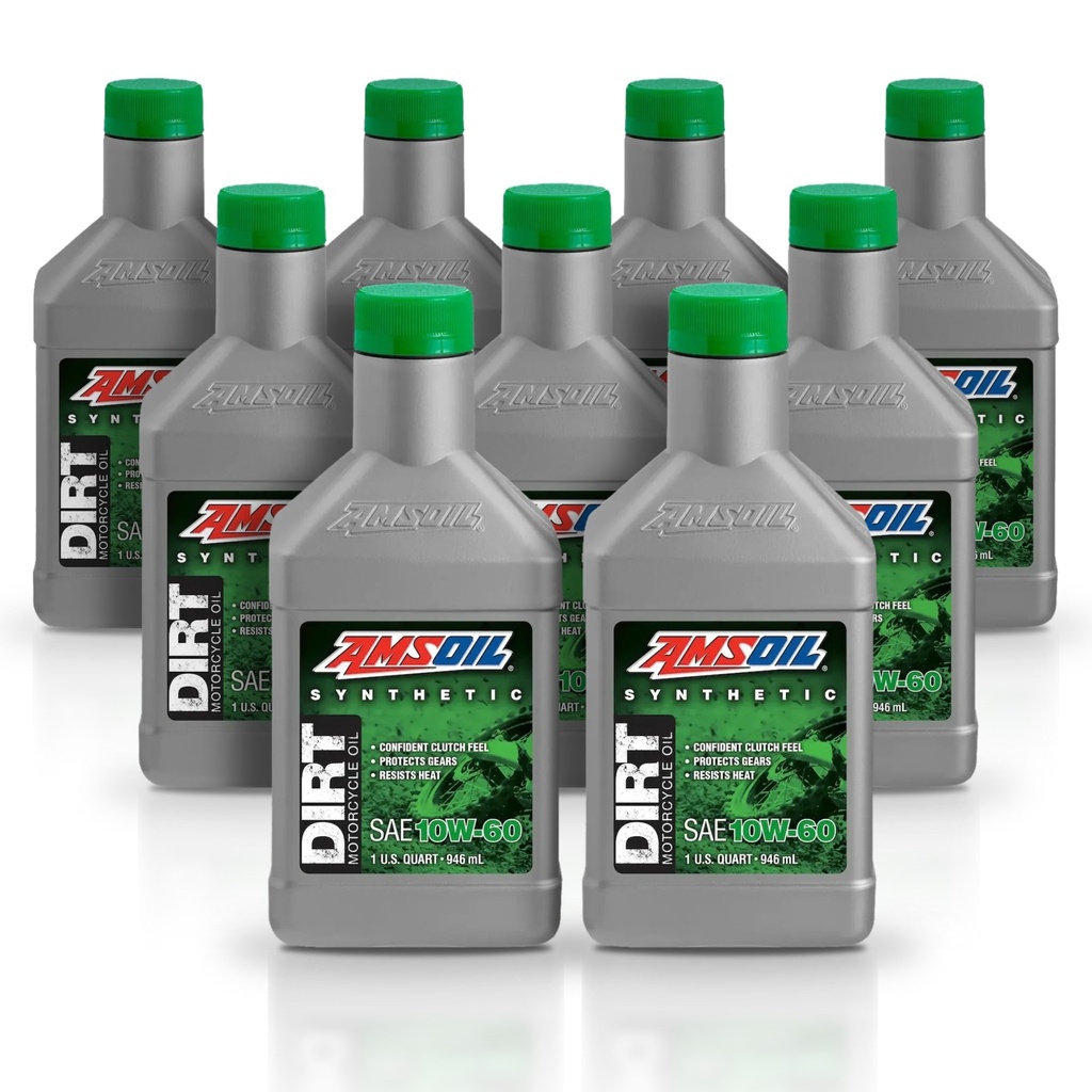 Kit 9 Litros 10W-60 Synthetic Dirt Bike Oil AMSOIL