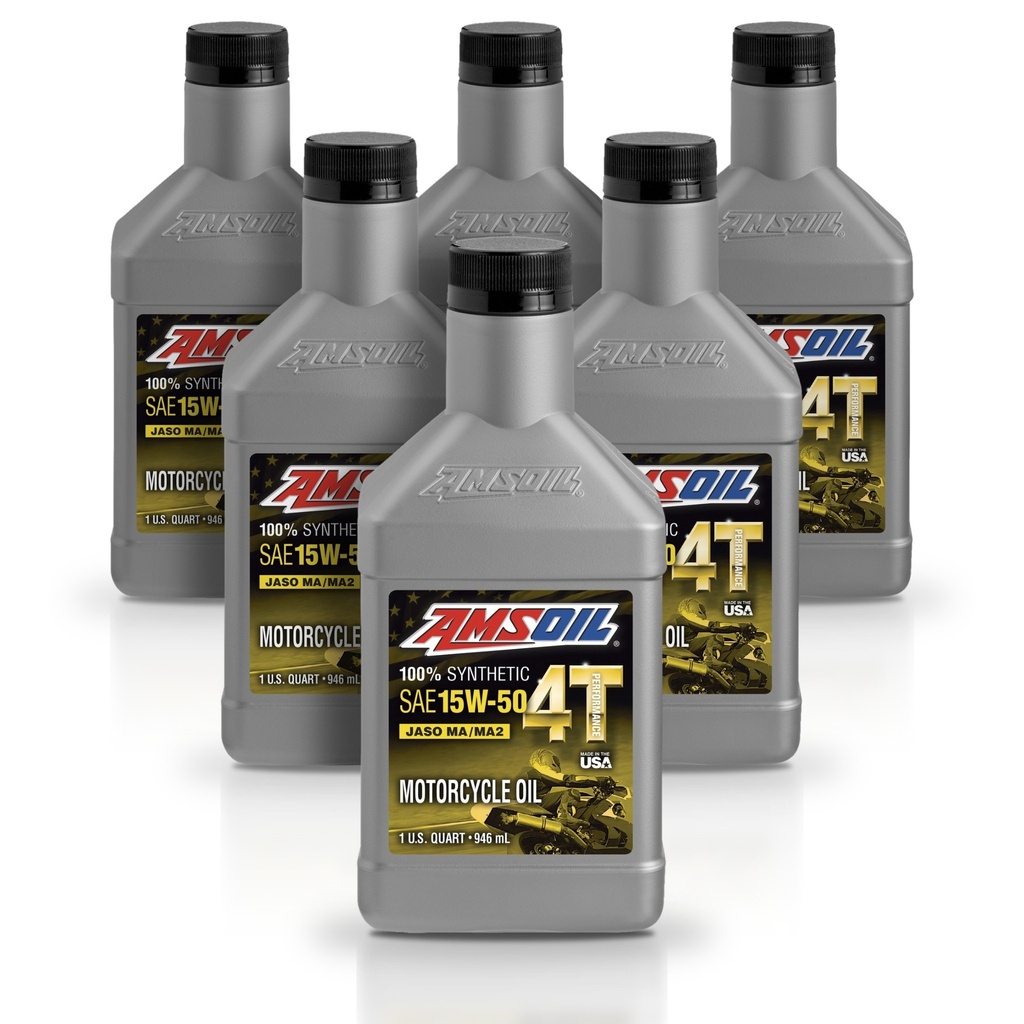 Kit 6 Litros 15W-50 100% Synthetic 4T Performance 4-Stroke Motorcycle Oil AMSOIL
