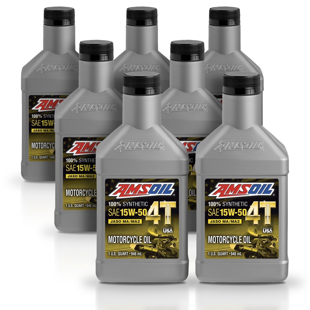 Kit 7 Litros 15W-50 100% Synthetic 4T Performance 4-Stroke Motorcycle Oil AMSOIL