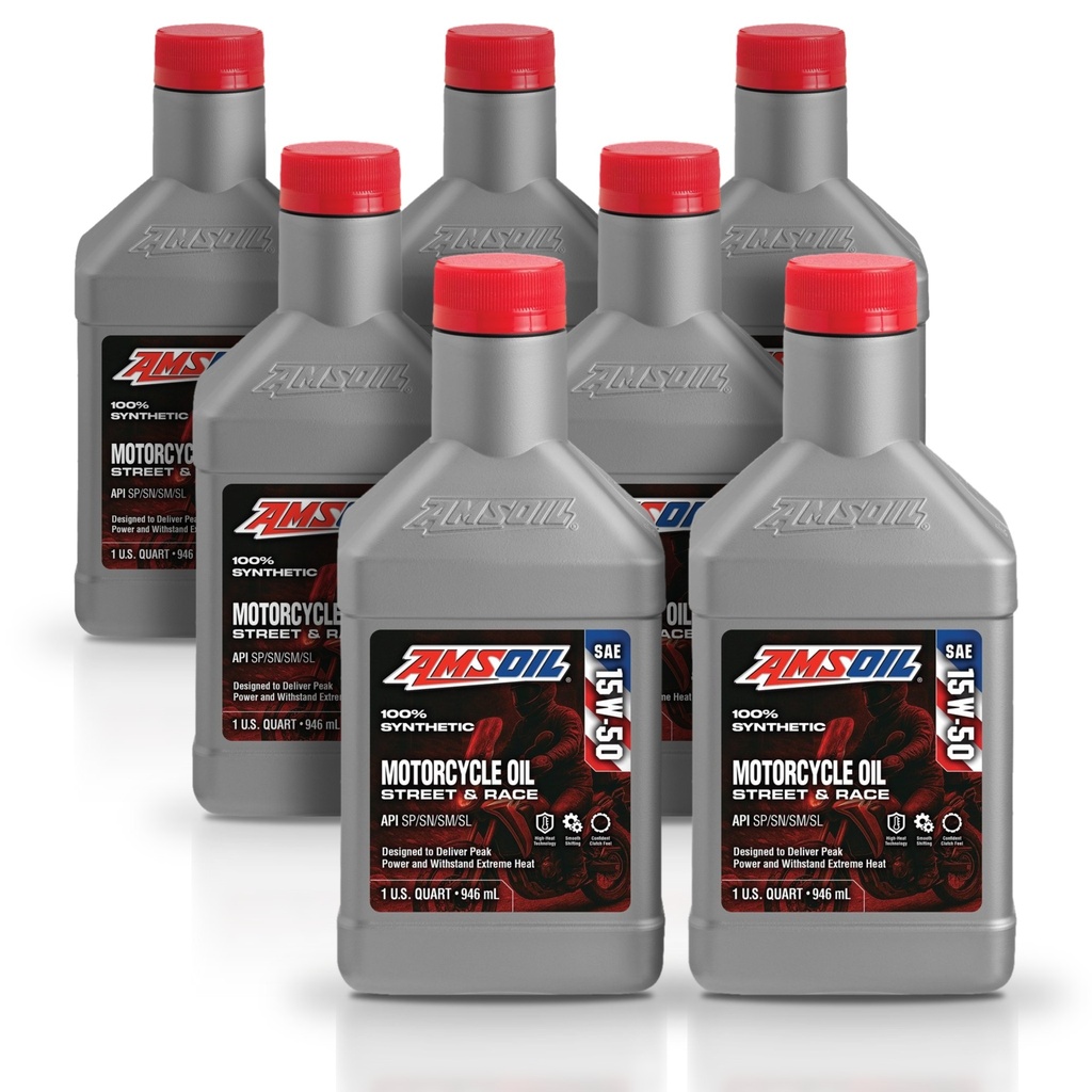 Kit 7 Litros 15W-50 Synthetic Metric Motorcycle Oil AMSOIL