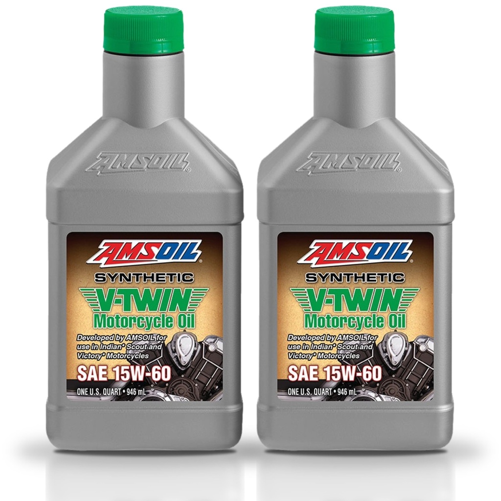 Kit 2 Litros 15W-60 Synthetic V-Twin Motorcycle Oil AMSOIL