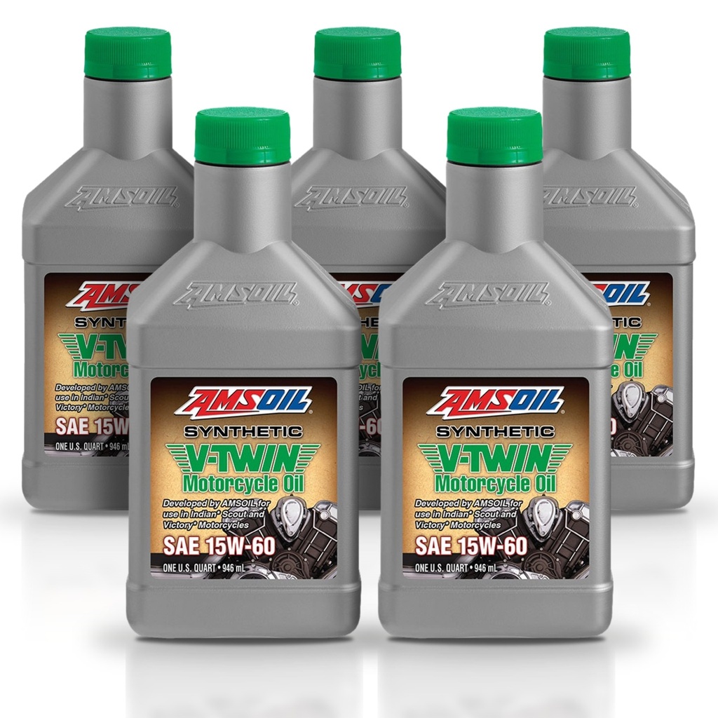 Kit 5 Litros 15W-60 Synthetic V-Twin Motorcycle Oil AMSOIL